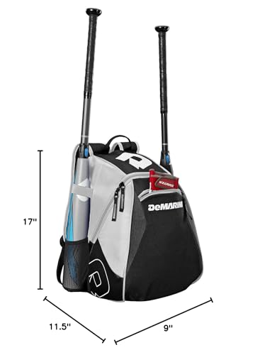 DeMarini Voodoo Junior Baseball Backpack - color: Team White, size: 11.5 inches x 9 inches x 17 inches