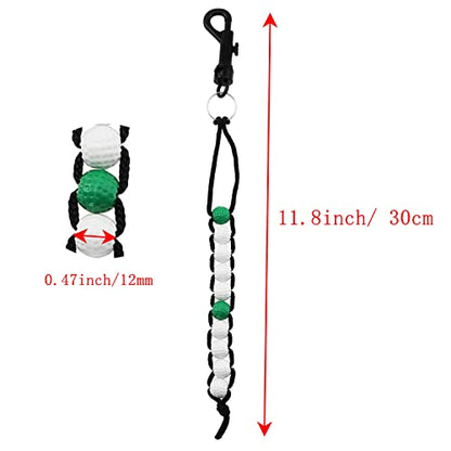 ZYAMY 2pcs Golf Stroke Score Counter with Key Chain Plastic Golf Ball Beads Putt Counter Training Accessories