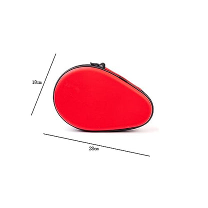 lasenersm 1 Piece Table Tennis Bag Pu Table Tennis Racket Cover Case Pingpong Paddle Cover Case Pingpong Storage Bag Table Tennis Bat Cover Case Table Tenni Paddles Bag, Red