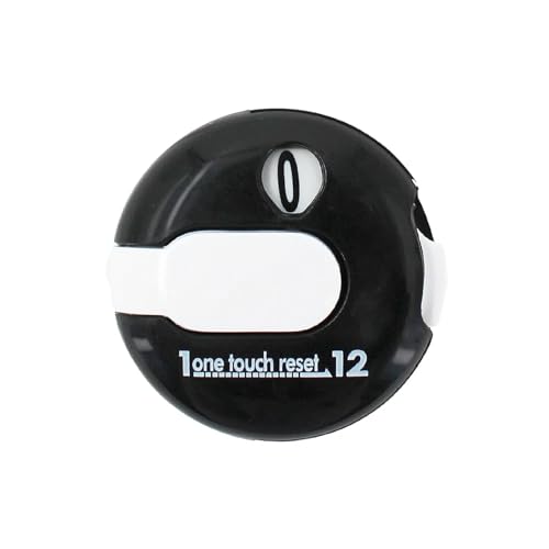 Golf Stroke Counter 7 Pcs Golf Score Counter Easy Reset Up to 12 Strokes Stroke Putt Training Accessories Aids Drop Ship - color: Black White