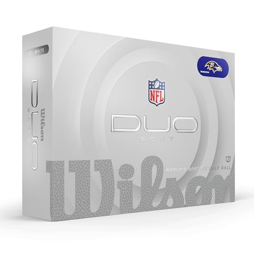 WILSON 2025 Duo Soft NFL Golf Ball - 12 Balls, White, Atlanta Falcons - color: Baltimore Ravens