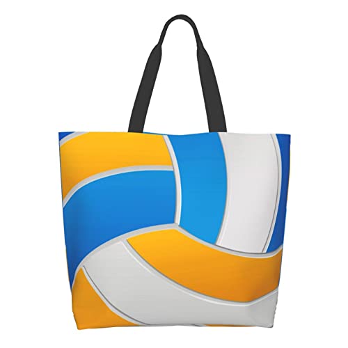 Baseball Tote Bag - Handbag, Shopping and Travel Bag for Sports Mom - Gifts for Women - color: Volleyball