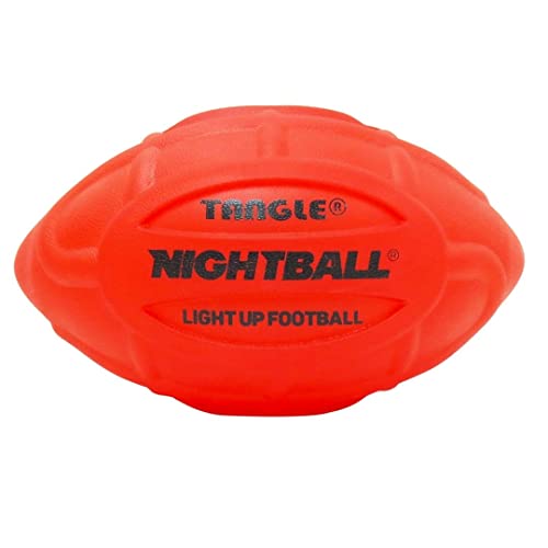 Glow in The Dark Nightball LED Football - Light up Football with Bright LED Lights - Kids and Adults, Red