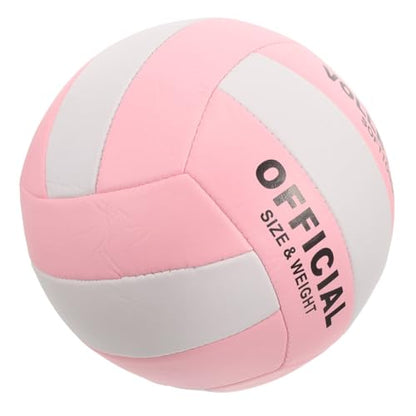 POPETPOP Soft Indoor Volleyball Practice Ball for Adults, Standard Size 5, Soft-Touch Explosion-Proof Machine-Seamed Training Volleyball for Entrance Exam and Indoor Sports