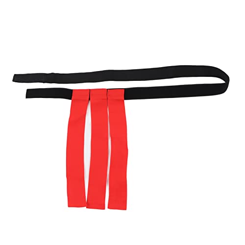 Football Waist Flag Belt Adjustable Polyester Training Belt with Bright Colors for Football Competition Kids Sports Outdoor Games Red