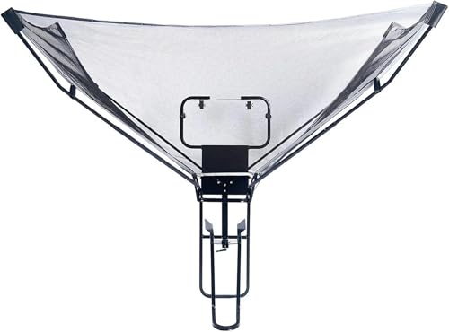 Basketball Hoop Returner Return Attachment Shooting Machine Metal Ball with Net Rotating Chute Rebounder Exercise for Shot Ef