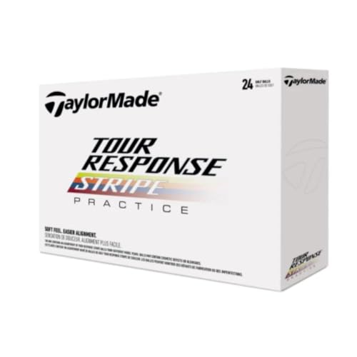 TaylorMade Golf Tour Response Stripe Practice Ball 24 Ball Pack