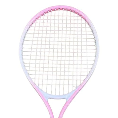 Menolana Tennis Racket Tennis Equipment Aluminum Alloy Frame Tennis Racquet High Strength Nylon Strings for Practice Training Garden - color: Pink