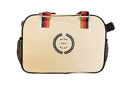 Pickleball Bag - Sports Bag For Gear, Gym Essentials - Adjustable Strap, Mesh Pockets, Pickleball Paddle Compartment With Cover - Stylish Retro Look - 20x8x12" - color: Three Stripes