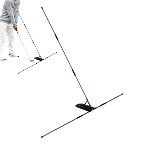 Golf Alignment Sticks - Adjustable Swing Rod Trainer, Ggolff Practice Aid, Lightweight Training Rods | Indoor Chipping Hitting, Backyard Home Golf Drills - color: Blue