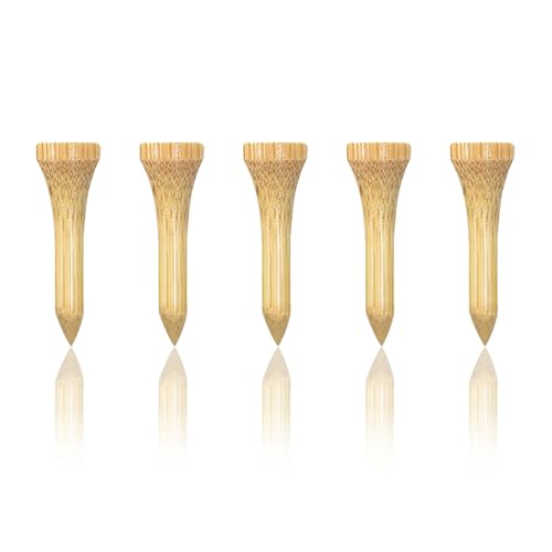 Wooden Golf Tees 3-1/4", 2-3/4", 1-1/2" Available,100 Count (Natural Color, White, Black, Blue, Red, Pink)