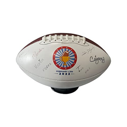 Super Bowl Football 2022 Party Decoration Trophy, Autograph Football Full Size 12 Inch Official Size 9, Table Centerpiece Decor for Touchdown Game Day Party