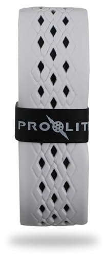 No-Sweat Diamond Grip for Pickleball Paddles, Tennis, Racquetball - color: White w/ Black Underlay, size: 1-Pack