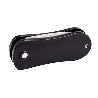 Mile High Life Golf Divot Repair Tool, All Metal Foldable Divot Tool with Pop-up Button & Magnetic Ball Marker - color: Black Undulate