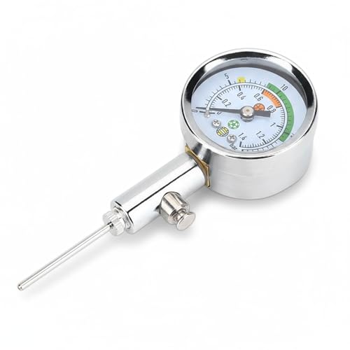 Ball Pressure, Dual Scale PSI and Bar Metal Air Pressure Sports Ball Pump Accessory for Basketball Football Volleyball