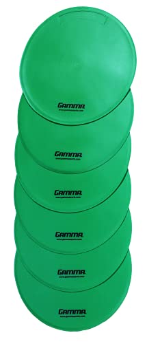Gamma Sports Court Training Essentials, Courts Spots, Dome Cones, Disc Cones, Mini Court Lines, Pickleball Training, Tennis Training, Racquet Sports, Durable, All Levels of Play! - color: Green, size: 6 pack, style: Court Spots