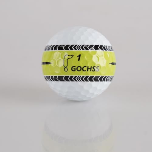 2-Layer Surlyn Golf Balls with Green Aiming Line, 332 Dimples, Low Spin, Long Distance Over 30 Yards, Durable Golf Balls for Amateur, Junior, Lady – 20 Pack
