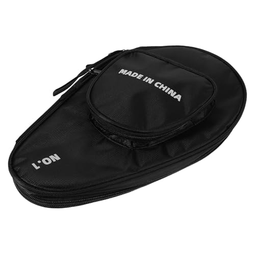 FRCOLOR Table Tennis Paddle Case Double Racket Bag with Waterproof Zipper Storage Gourd Shape Paddle Cover and 7 Balls Protective Sports Organizer for Ping Pong Players