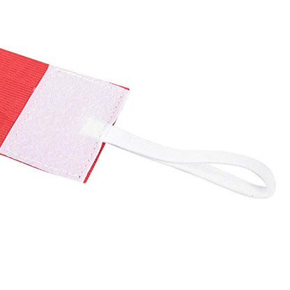 12.2x2.6 in Bright Colors Player Bands, Lightweight Portable Good Texture Captain Arm Bands, Elastic Nylon Hook&Loop for Youth for Adult(red)