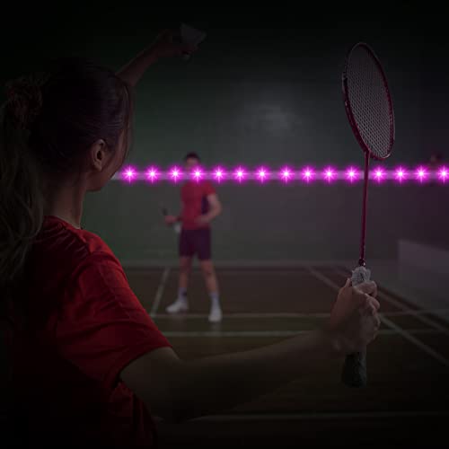Moukeren Volleyball Badminton Net Light 16 ft String Lights with Remote, 16 Colors 4 Modes LED for Backyard Volleyball Badminton Game Outdoor at Night (net Not Include)