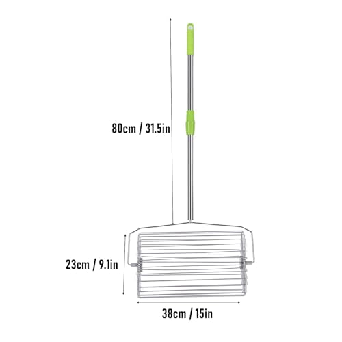 Tennis Ball Collector Roller, Stainless Steel No Bending Over Quick Rolling Picker, Telescopic Handle Ball Collector, Ideal for Up to 40 Tennis Balls, Easy Storage & Portable Use