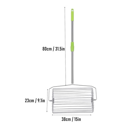 Tennis Ball Collector Roller, Stainless Steel No Bending Over Quick Rolling Picker, Telescopic Handle Ball Collector, Ideal for Up to 40 Tennis Balls, Easy Storage & Portable Use