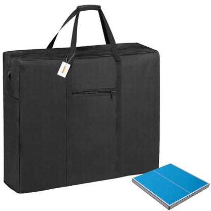 Heavy Duty Folding Ping Pong Table Storage Bag,[Thick Fabric+Front Pocket] 37" x 5" x 37",For 6 x 3 FT Foldable portable Table Tennis Table,Large Waterproof Carry Bag with Pad Handle,(Only bag)