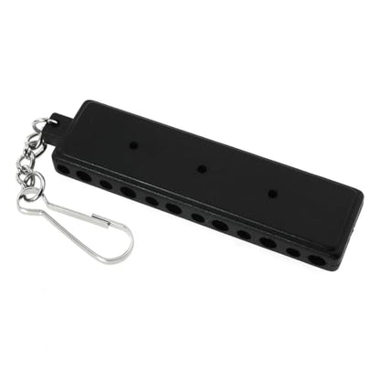 3PCS Black Golf Tee Holder Golf Tee Organizer with Hook Holds 12 Golf Holes 3 Ball Marker Holes 3.94x0.94 Inches Black