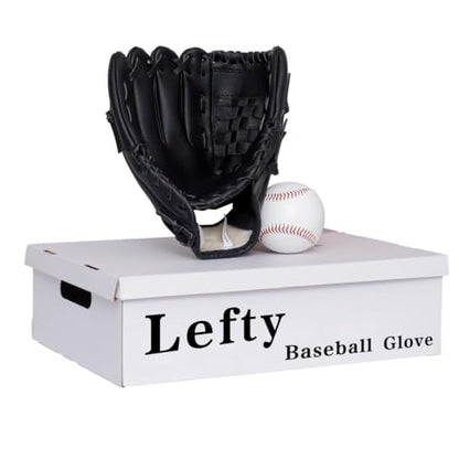 Urby Left Handed Baseball Glove, Left Handed T Ball Glove for Lefty, Left Hand Throw Only. T-Ball & Youth Baseball Gloves. - color: Black, size: 11.5in Age 7-11
