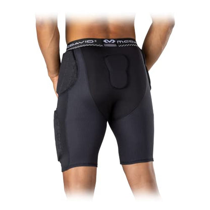 McDavid Youth Integrated 5-Pad Girdle, Durable & Breathable Padded Support with Hard-Shell Thigh Guards Football Kids - size: Youth-M, style: Black