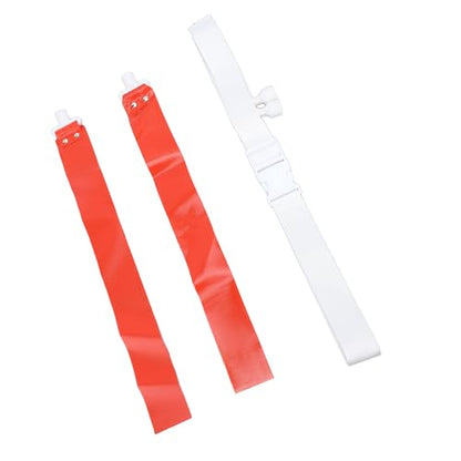 CHICIRIS Flag Football Belts Set with Buckle Adjustable Professional Flag Football Belts Youth Kids Adult Training Accessories for Outdoor Sports (Red)