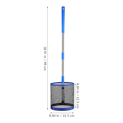 POPETPOP Ping Pong Ball Retriever: Adjustable Table Tennis Picker with Telescopic Handle, Large Capacity Net Basket Collector for Practice
