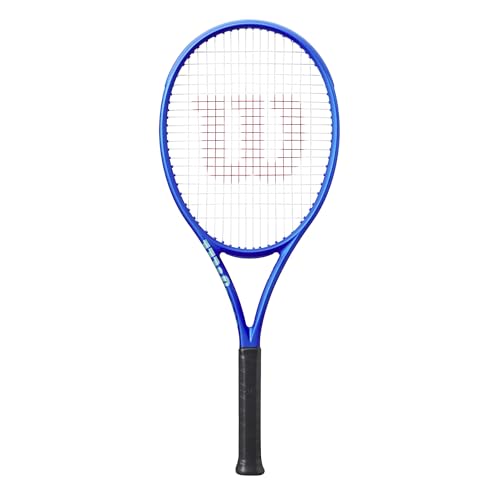 Wilson Ultra 100UL V5 Adult Performance Tennis Rackets - Strung with Sensation 16 Natural at Mid Range Tension - size: Grip Size 3: 4 3/8"