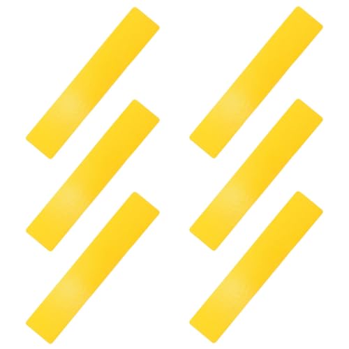 balacoo 6pcs Sports Court Carpet Markers Tennis Training Aid Rectangular Yellow Agility Training Signs for Soccer Football Court Line Markers Training Supplies