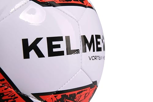 KELME Futsal Soccer Ball - Indoor Sala Ball Pelota de Futbol (White/Orange, 4)