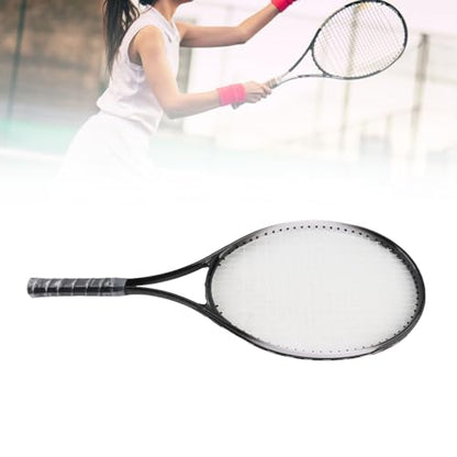 Drfeify 27 Inch Tennis Racket with Lightweight Aluminium and Ergonomic Handle for Adults and Beginners - color: Black