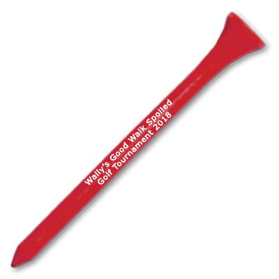 250 Personalized Custom Wood Golf Tees - 1 Color Imprint - color: Red