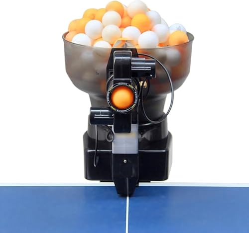 Ping Pong Robot Machine, Automatic Table Tennis Ball Serving Trainer, Adjustable Spin Frequency, Remote Control, for Home School Practice