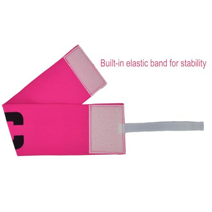 Senston Soccer Ball Captains Armbands for Adult and Youth 3Pcs - color: Pink