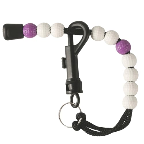 1 Piece Golf Beads Score Counter with Clip, Golf Stroke Score Count Keeper Putting Score Counter for Referee Caddy Golfer