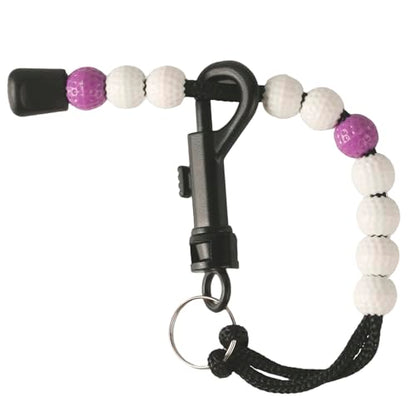 1 Piece Golf Beads Score Counter with Clip, Golf Stroke Score Count Keeper Putting Score Counter for Referee Caddy Golfer