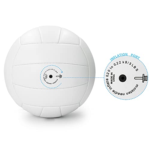 Aoneky Official Size 5 Soft Volleyball - Premium PVC Training Ball for Indoor & Outdoor (Air Pump Included) - style: Single Deflated Ball