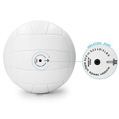 Aoneky Official Size 5 Soft Volleyball - Premium PVC Training Ball for Indoor & Outdoor (Air Pump Included) - style: Single Deflated Ball