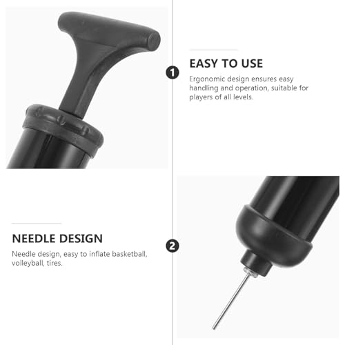 ORFOFE Hand Air Pump for Bike Tires and Sports Balls with 2 Needles, Manual Inflator for Basketball, Soccer, Volleyball, Yoga and Pilates Exercise Balls, Portable Outdoor Inflation Tool
