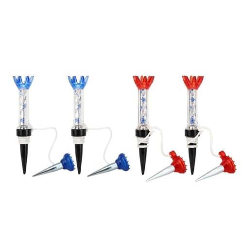Golf Tee with String, 4Pcs Portable Spring Golf Practice Tees Magnetic Support for Driving Range and Practice Mat Golf Tees Unbreakable Magnet Tee Rubber Tee Indoor Outdoor