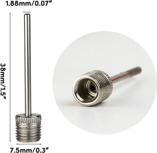 6Pcs Stainless Steel Balls Pumps Inflation Needle Air Inflate Pumps Needle for Basketball Soccer Balls Volleyball Balls Pumps Inflation Needle Basketball Football Air Pumps Accessories