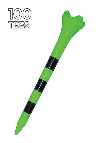 3-1/4" Pride Performance Golf Tee Striped, 100 Count - color: Citrus Green