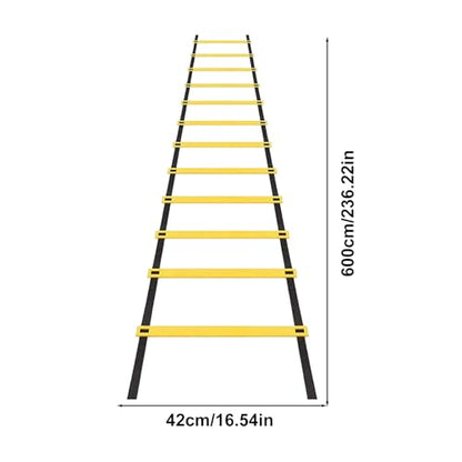 Agility Ladder - Speed Training Ladder for Soccer | Football Fitness Feet Training Carry Bag Agility Trainer Equipment | 12 Rung Speed Equipment for Gym Outdoor Fitness Practice Baseball Sports