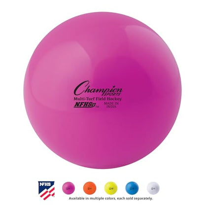 Champion Sports Field Hockey Balls – NFHS Approved, High-Visibility Regulation Balls, 12-Pack - color: Pink (Pack of 12)