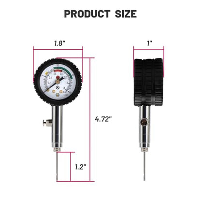 Ball Air Pressure Gauge, Portable Football Basketball Volleyball Pointer Pressure Gauge, Air Watch Test, Adjust The Pressure